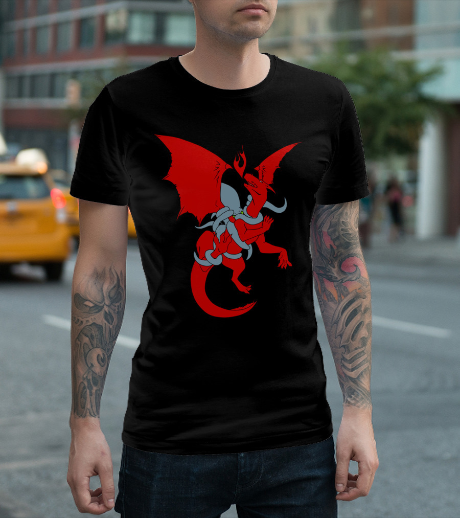 Entroubadors Fire-Breathing Dragon with Tentacles T-Shirt