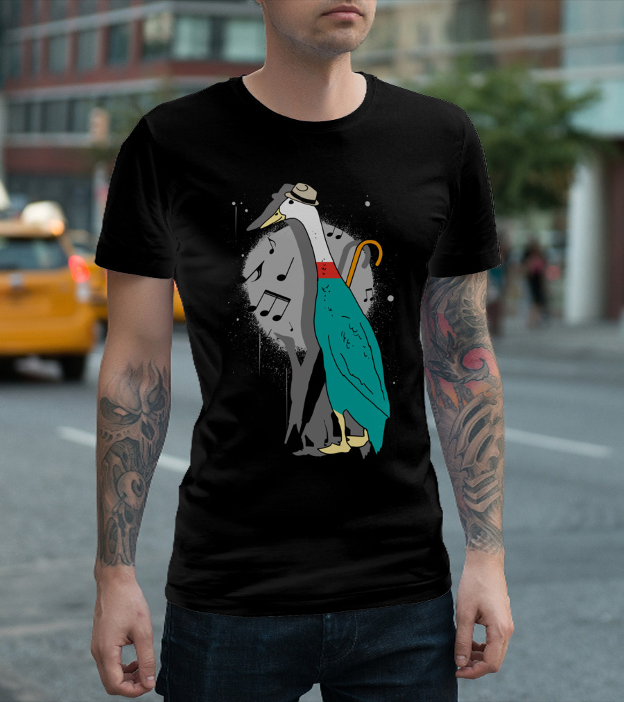 Jazz Duck Hat Music Notes T-Shirt