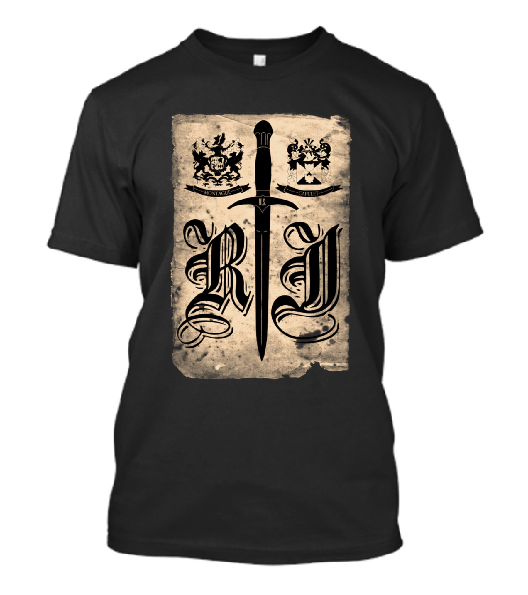 Montague Capulet Crest Romeo + Juliet Sword RJ T-Shirt