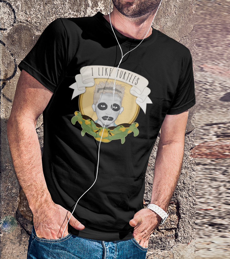 I Like Turtles Zombie Kid Meme Turtle Enthusiast Iconic Viral Moment T-Shirt