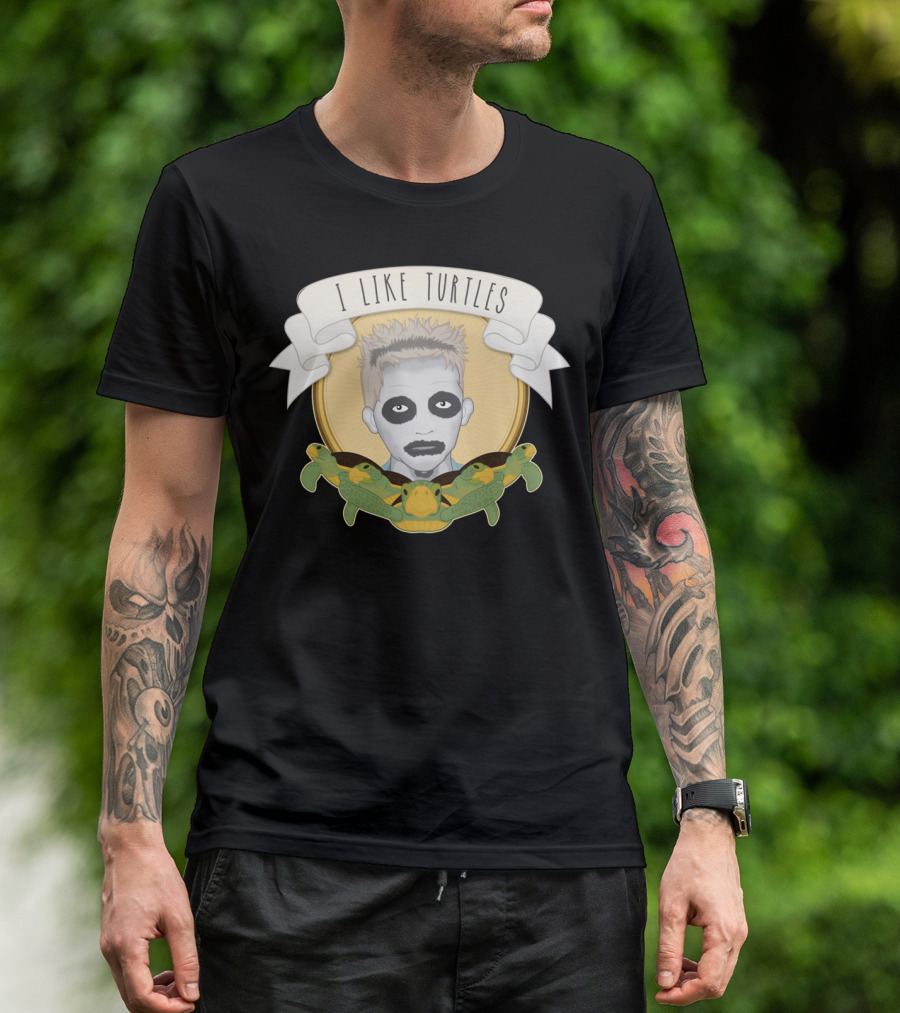 I Like Turtles Zombie Kid Meme Turtle Enthusiast Iconic Viral Moment T-Shirt