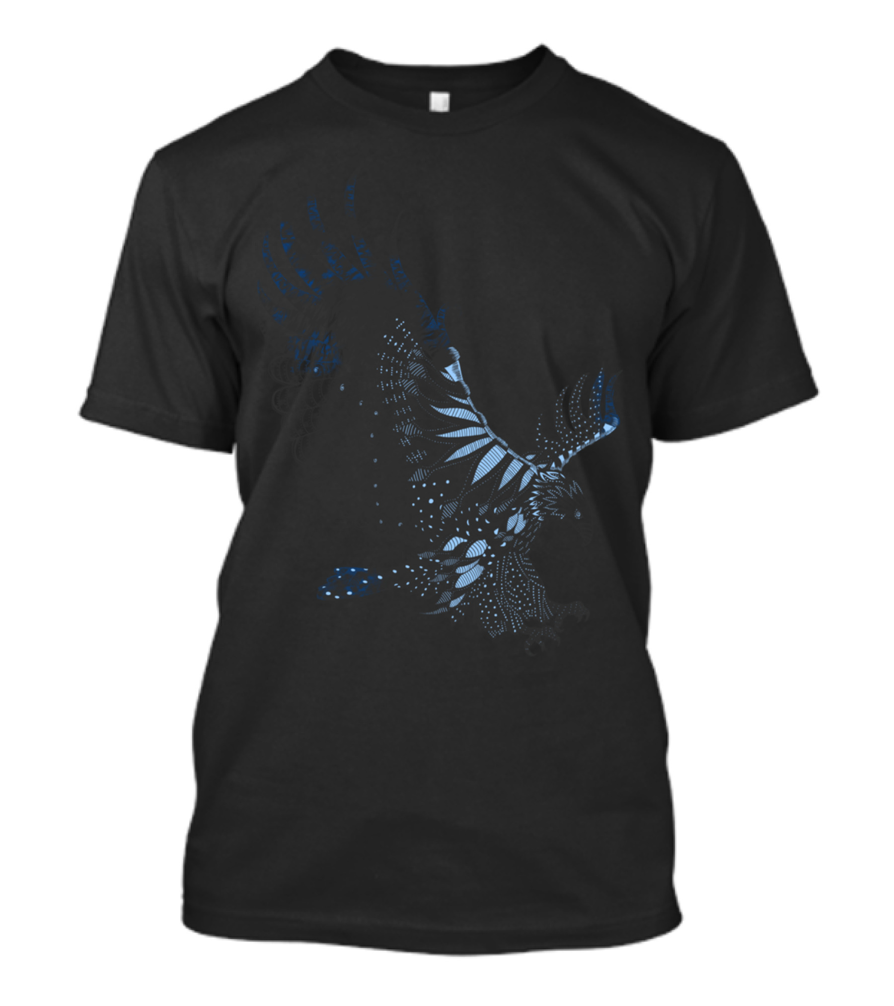 Intricate Eagle Flight Pattern With Feather Detailing T-Shirt