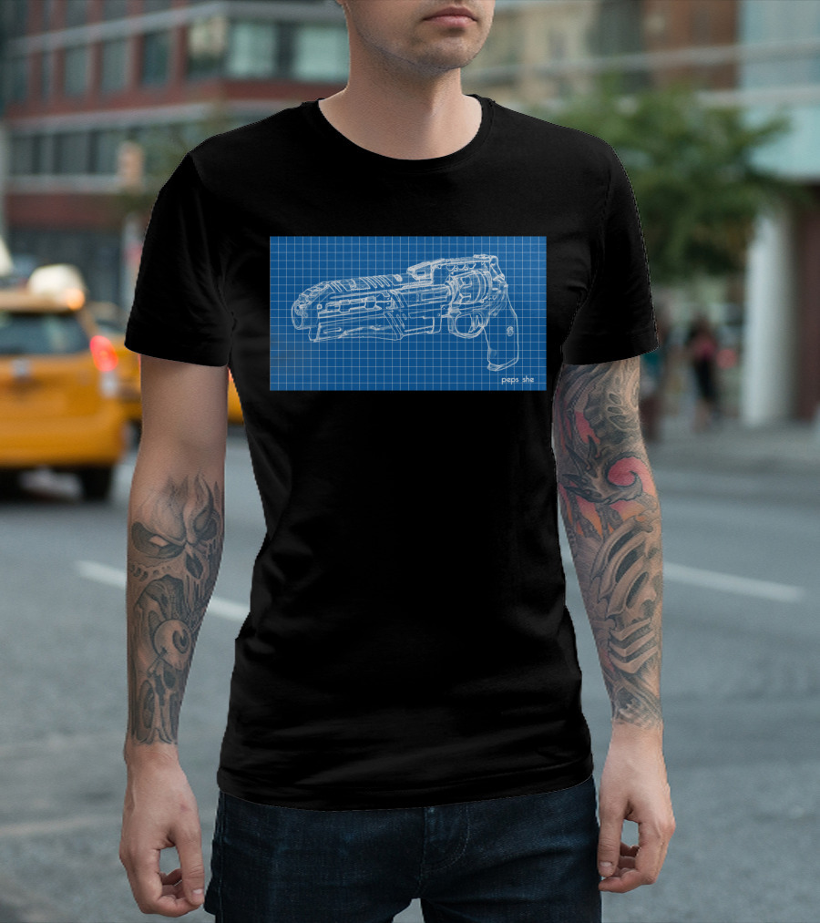 Blueprint Peps.she Gun Design Pali T-Shirt