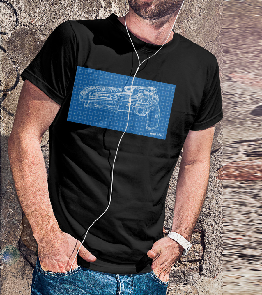 Blueprint Peps.she Gun Design Pali T-Shirt