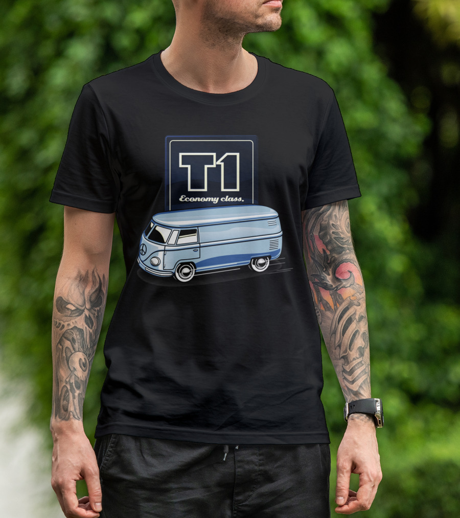 T1 Economy Class Retro Bus T-Shirt