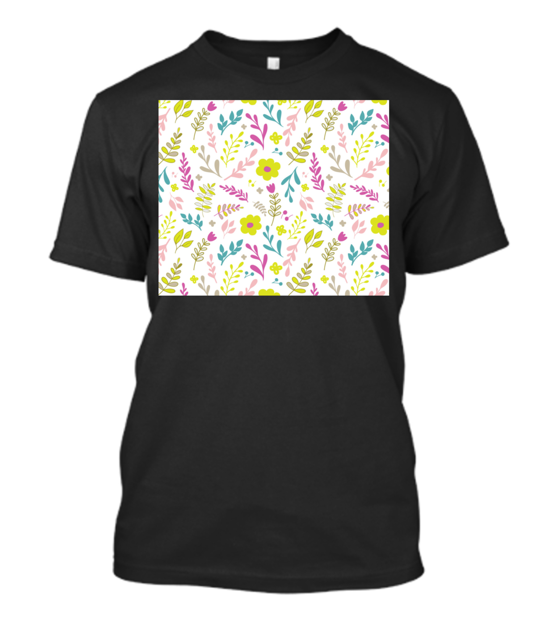 Happy Colorful Floral Pattern Everywhere T-Shirt