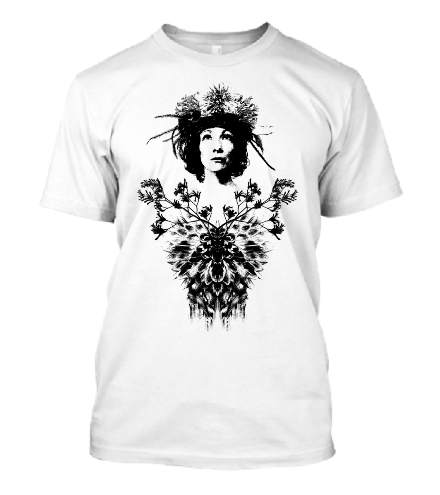 Natura Floral Portrait With Symmetrical T-Shirt