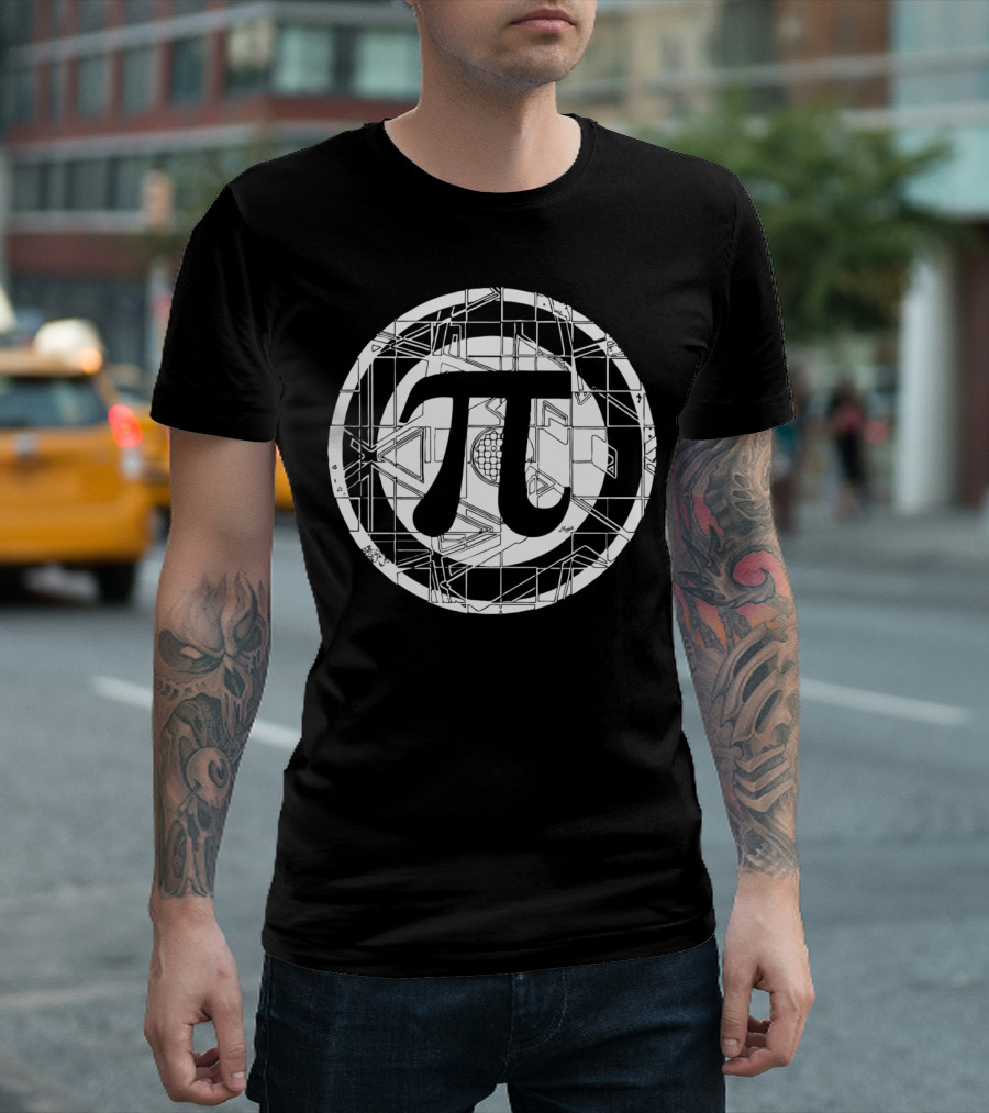 Epic Pi Day Symbol with Geometric White Circle T-Shirt