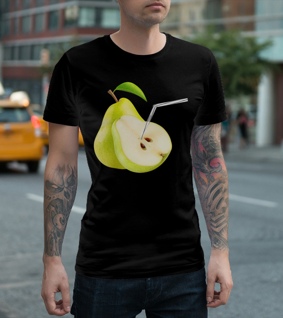 Natural Pear Juice Straw T-Shirt