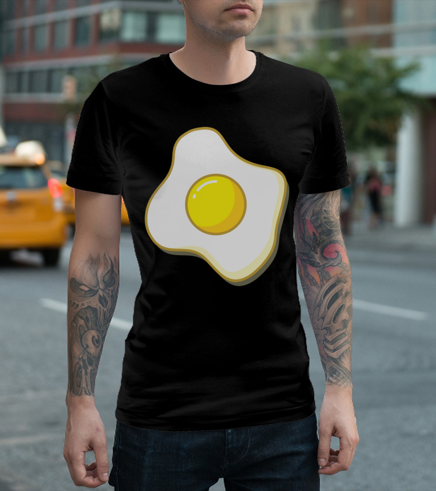 Egg Fried Whole Bright Sunny-Side Breakfast T-Shirt