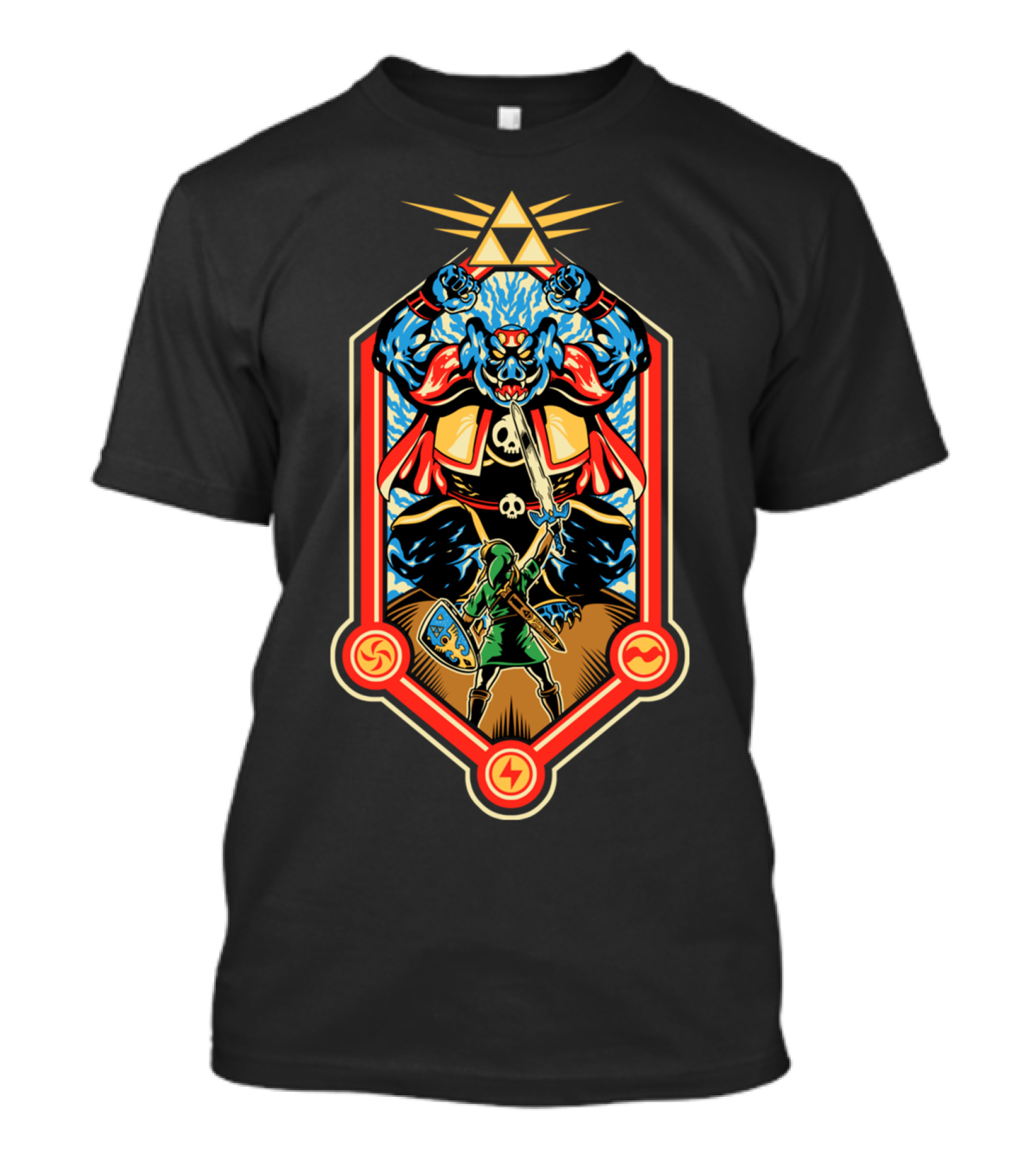 Epic Triforce Of The Gods Showdown With Hero And Monster T-Shirt