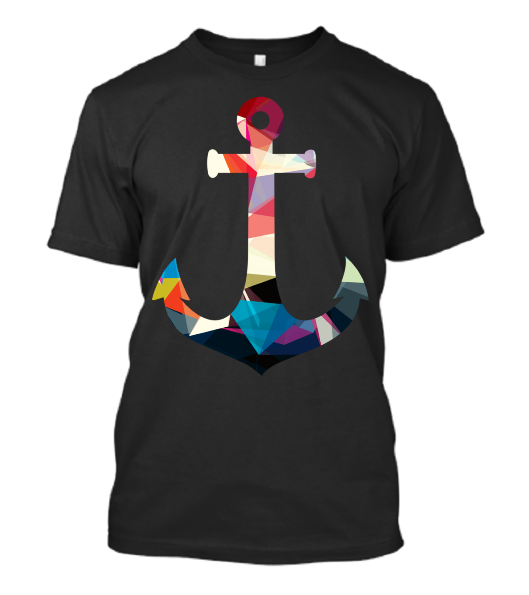 Geo Cut Colorful Anchor T-Shirt