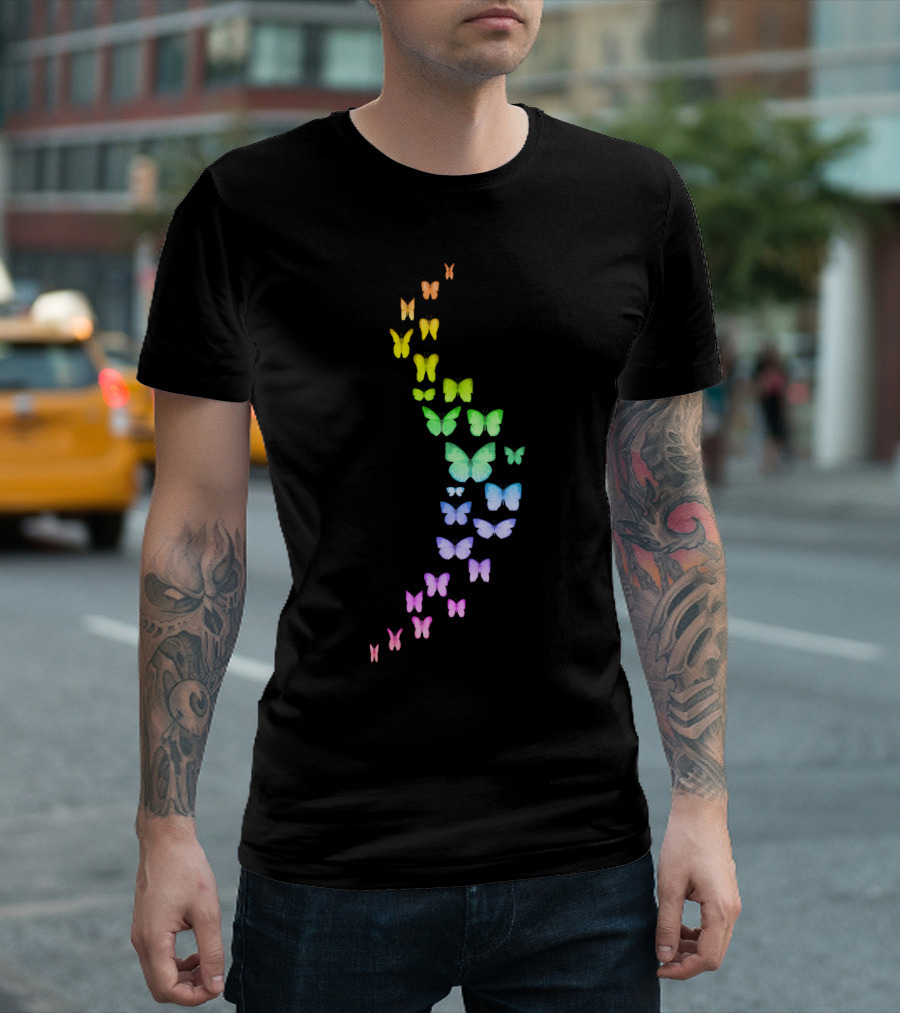 Rainbow Spectrum Butterfly Collection T-Shirt