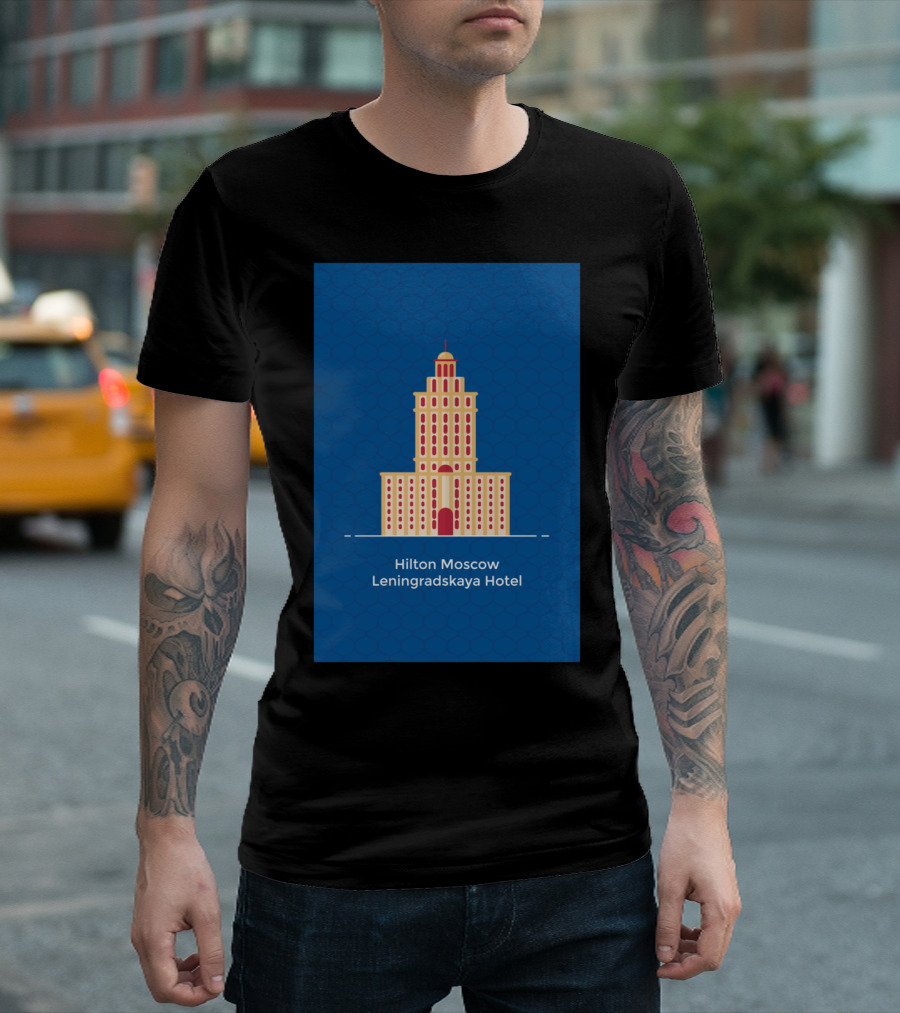 Hilton Moscow Leningradskaya Hotel Iconic Architecture T-Shirt