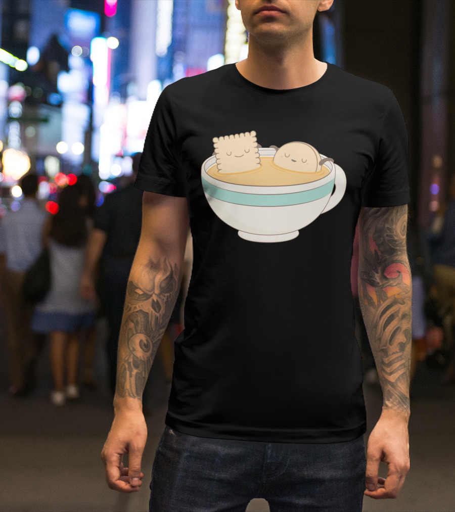 Loosen Up A Little: Relaxing Biscuit And Tea Cup T-Shirt