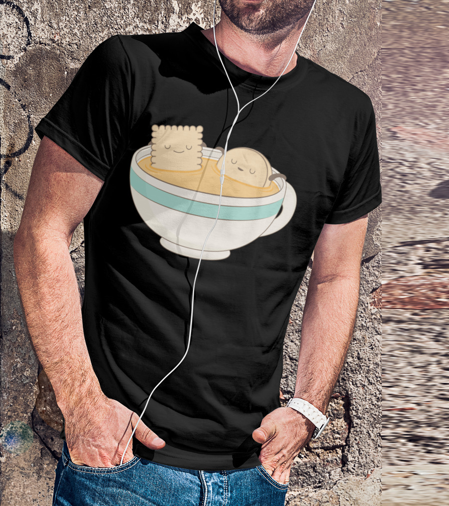 Loosen Up A Little: Relaxing Biscuit And Tea Cup T-Shirt