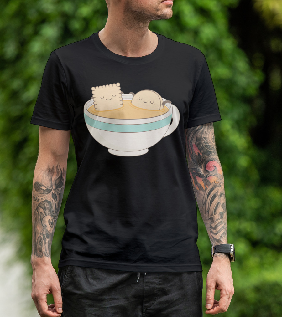 Loosen Up A Little: Relaxing Biscuit And Tea Cup T-Shirt