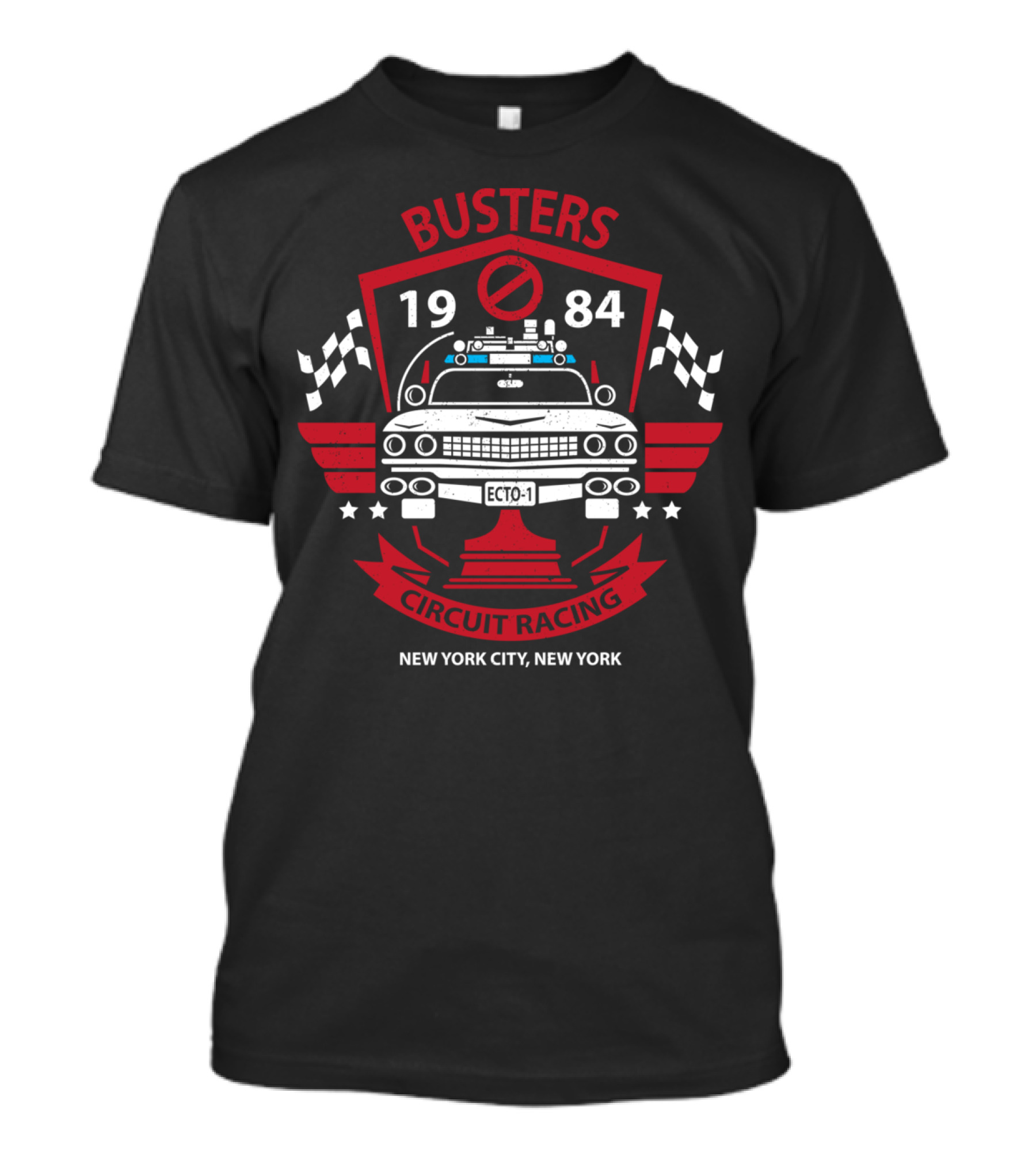 Busters Circuit Racing ECTO-1 1984 New York City T-Shirt