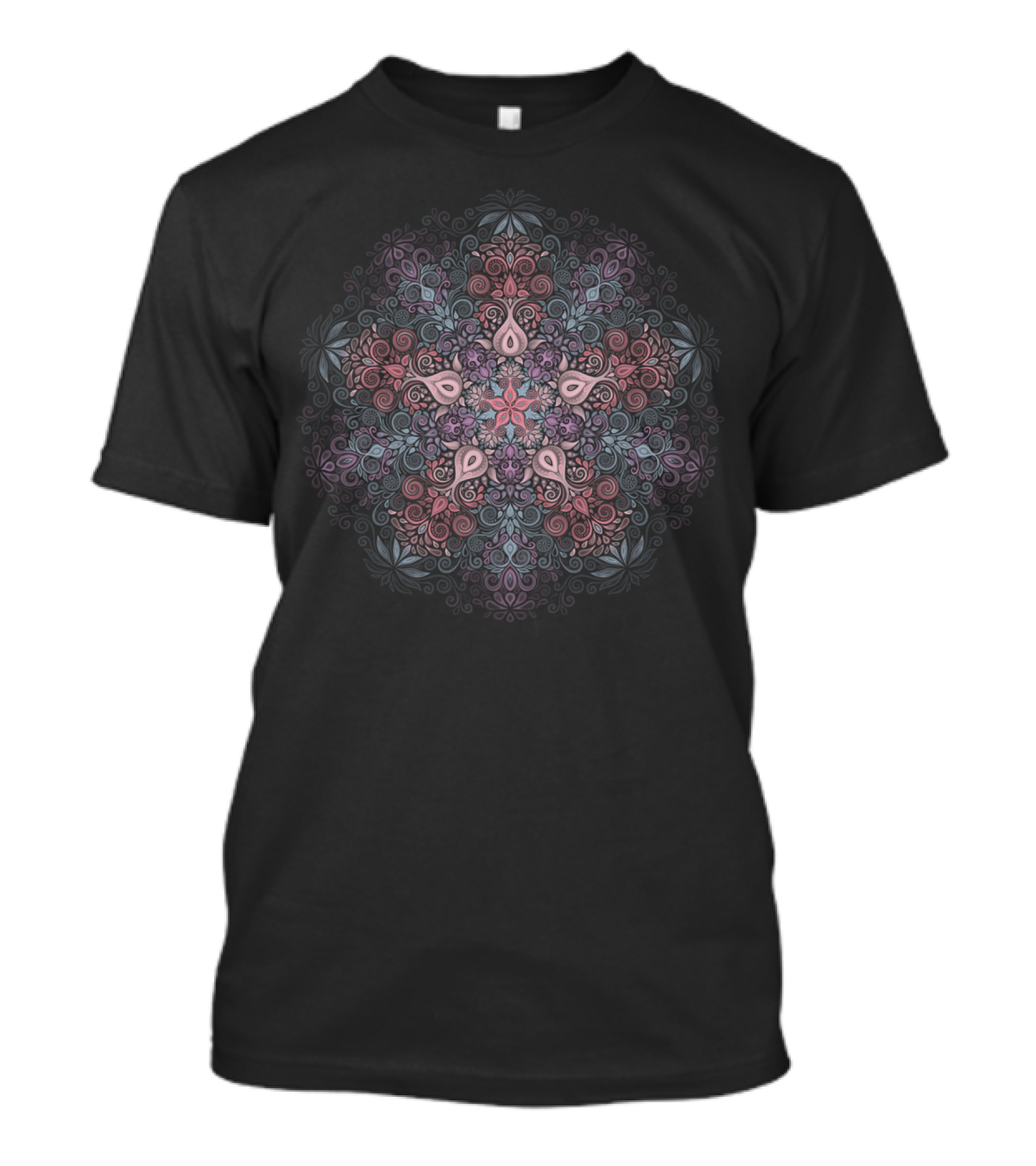 Baroque Garden Watercolor Ornate Mandala T-Shirt