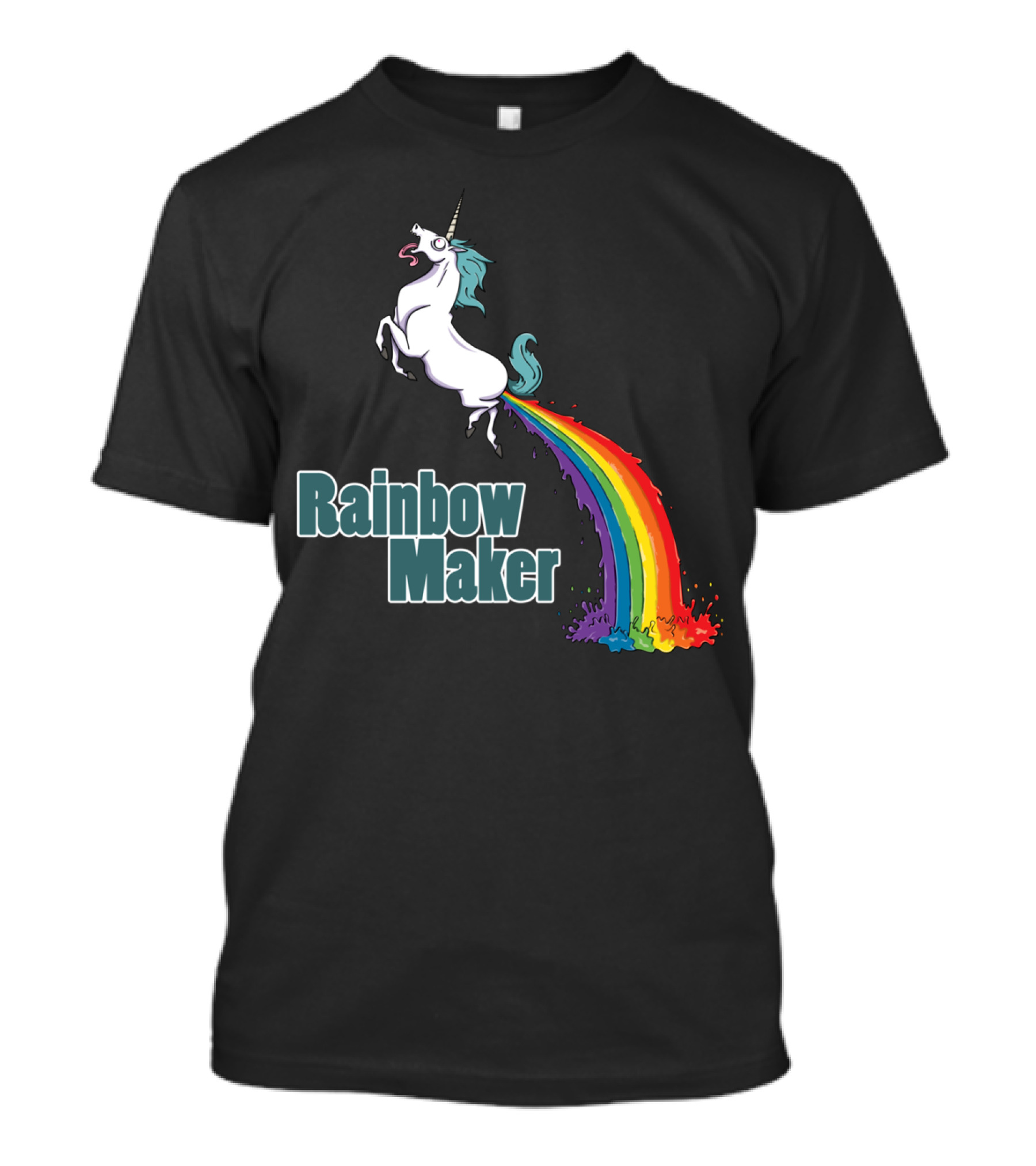 Unicorn Rainbow Maker With Colorful Trail T-Shirt