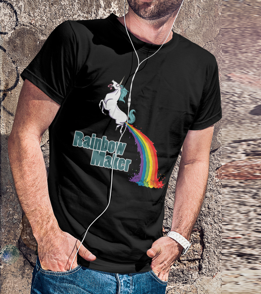 Unicorn Rainbow Maker With Colorful Trail T-Shirt