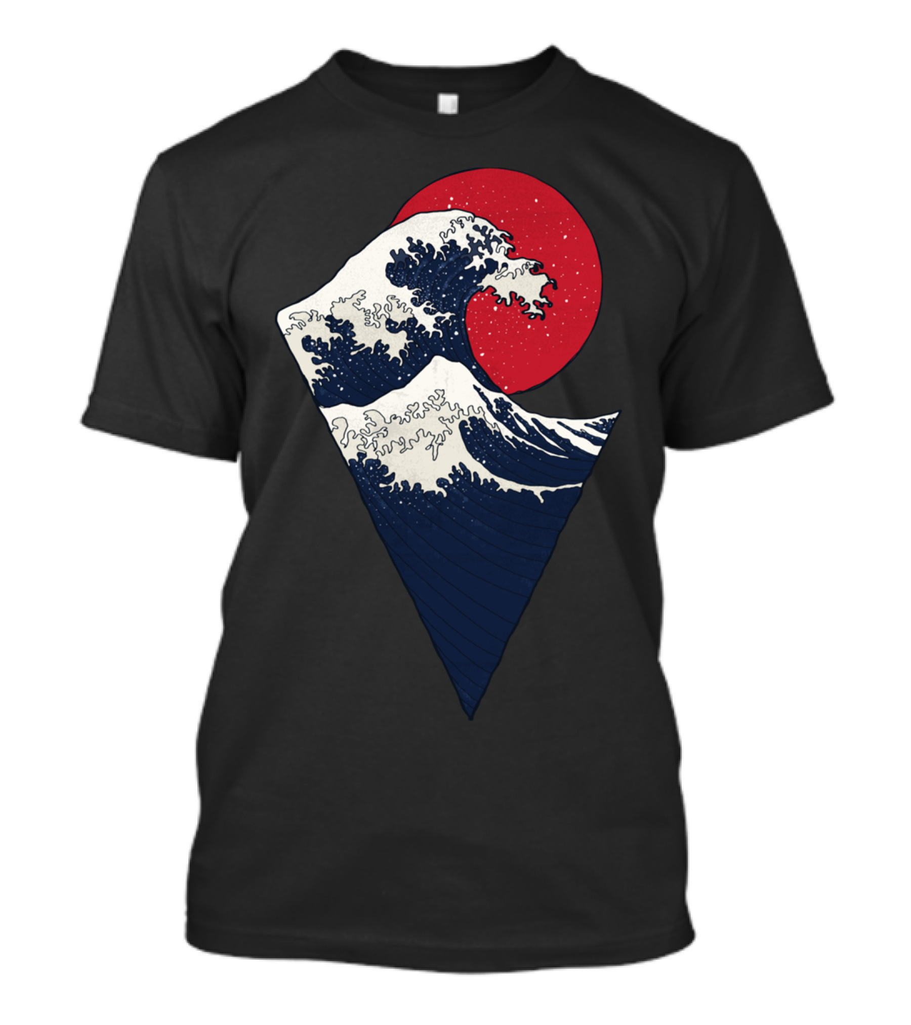 Blodmoon Wave Great Wave Red Moon Fusion T-Shirt