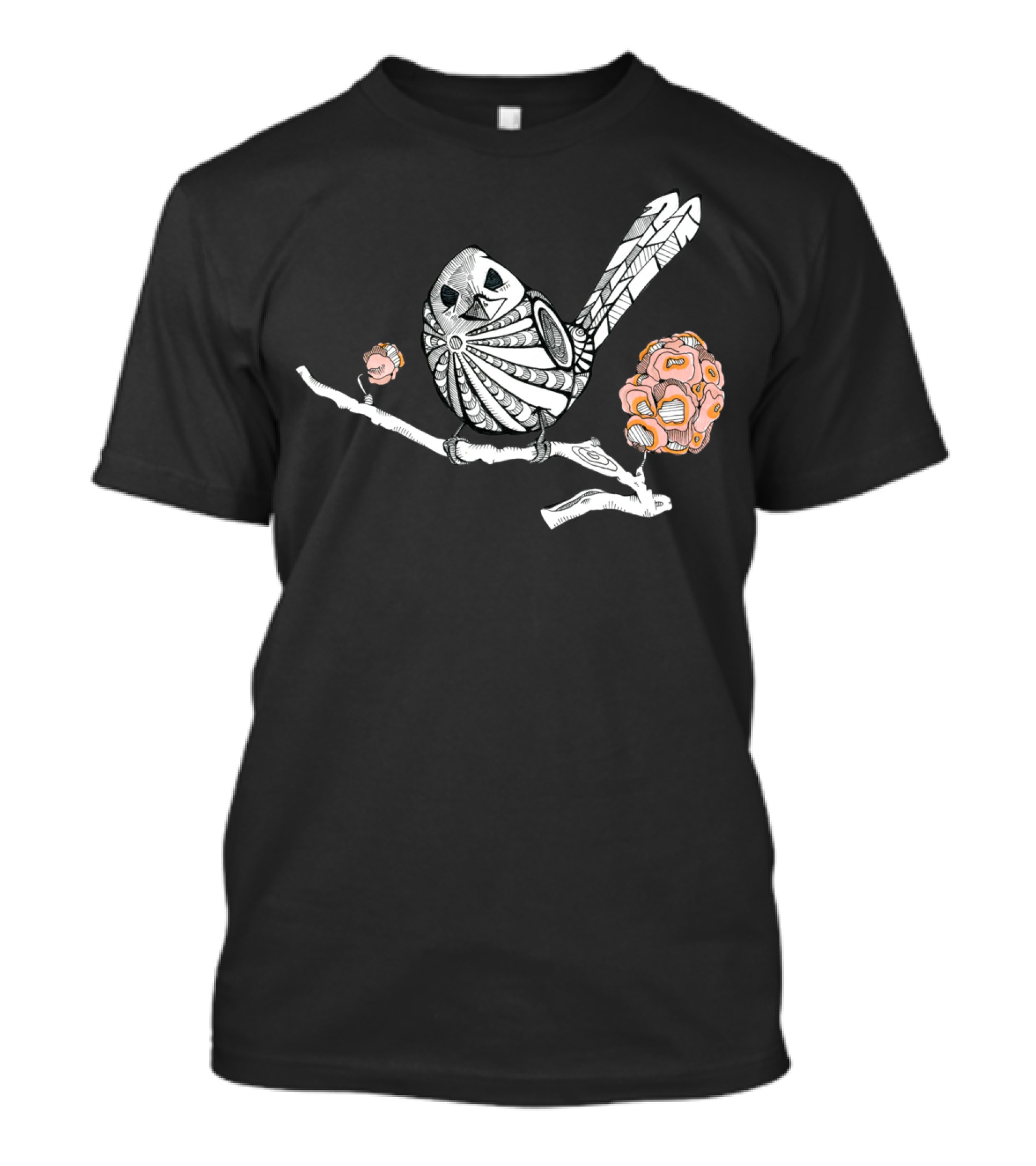 Erin The Bird Floral Branch Mandala T-Shirt