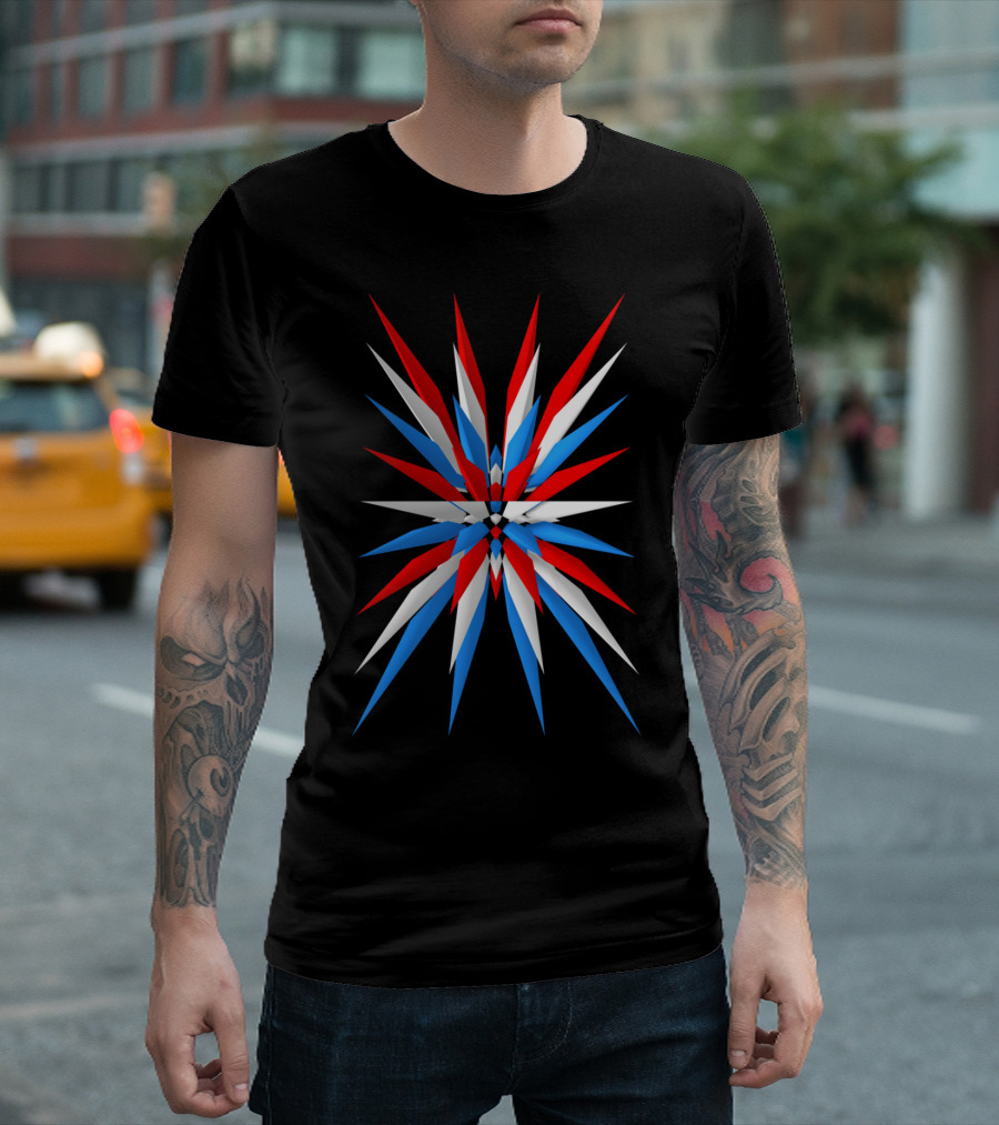 Ameriviruz Red Blue White Starburst T-Shirt