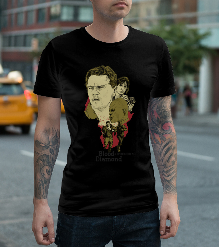 Blood Diamond Leonardo Djimon Africa Silhouette Scene T-Shirt
