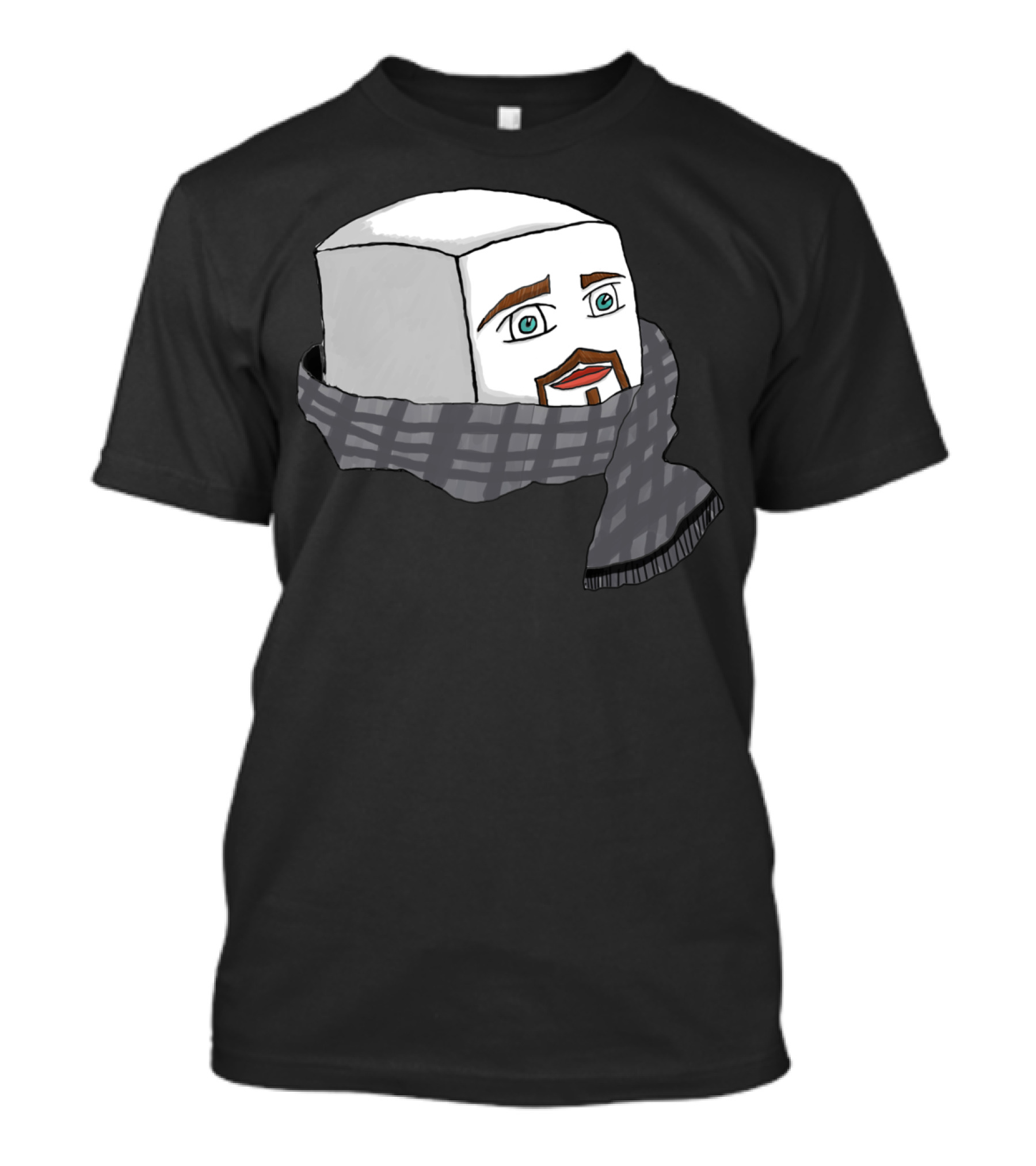 Hipster Tofu With Beard And Scarf T-Shirt