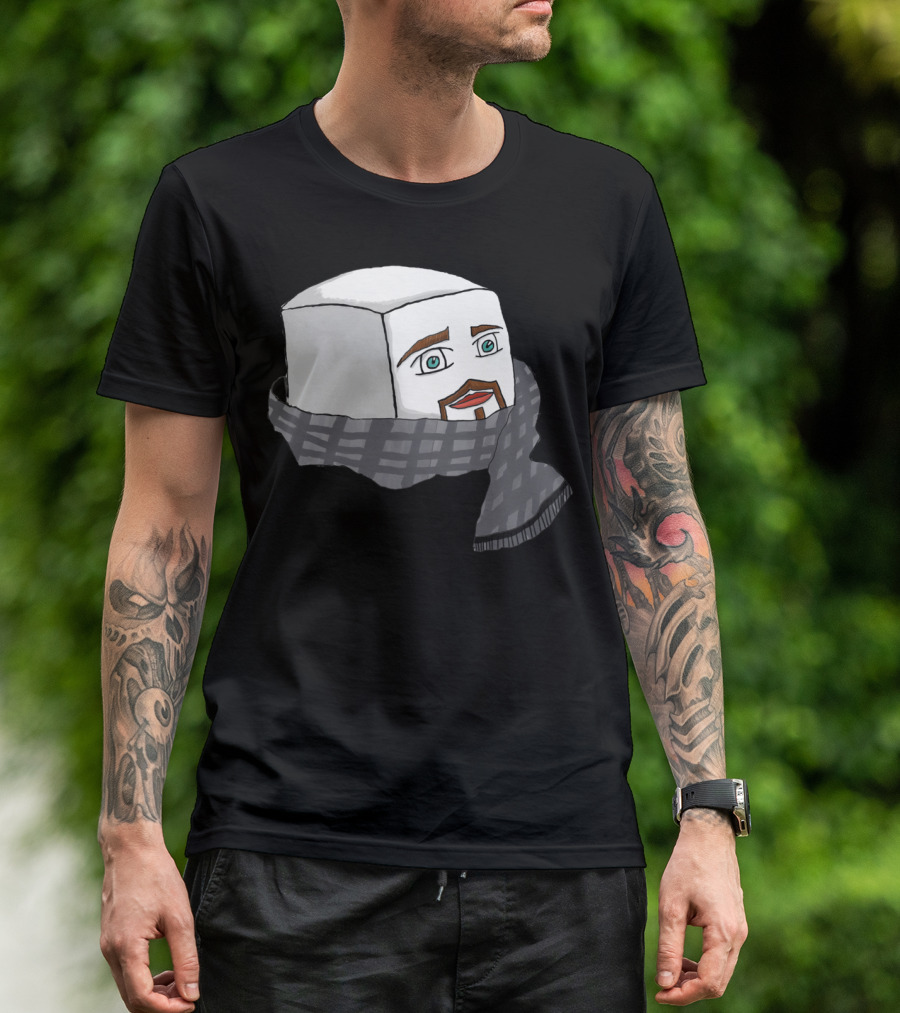 Hipster Tofu With Beard And Scarf T-Shirt