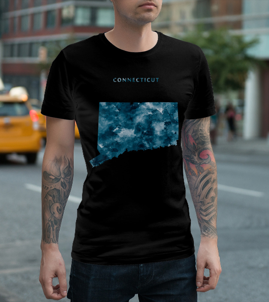 Connecticut Watercolor Map T-Shirt