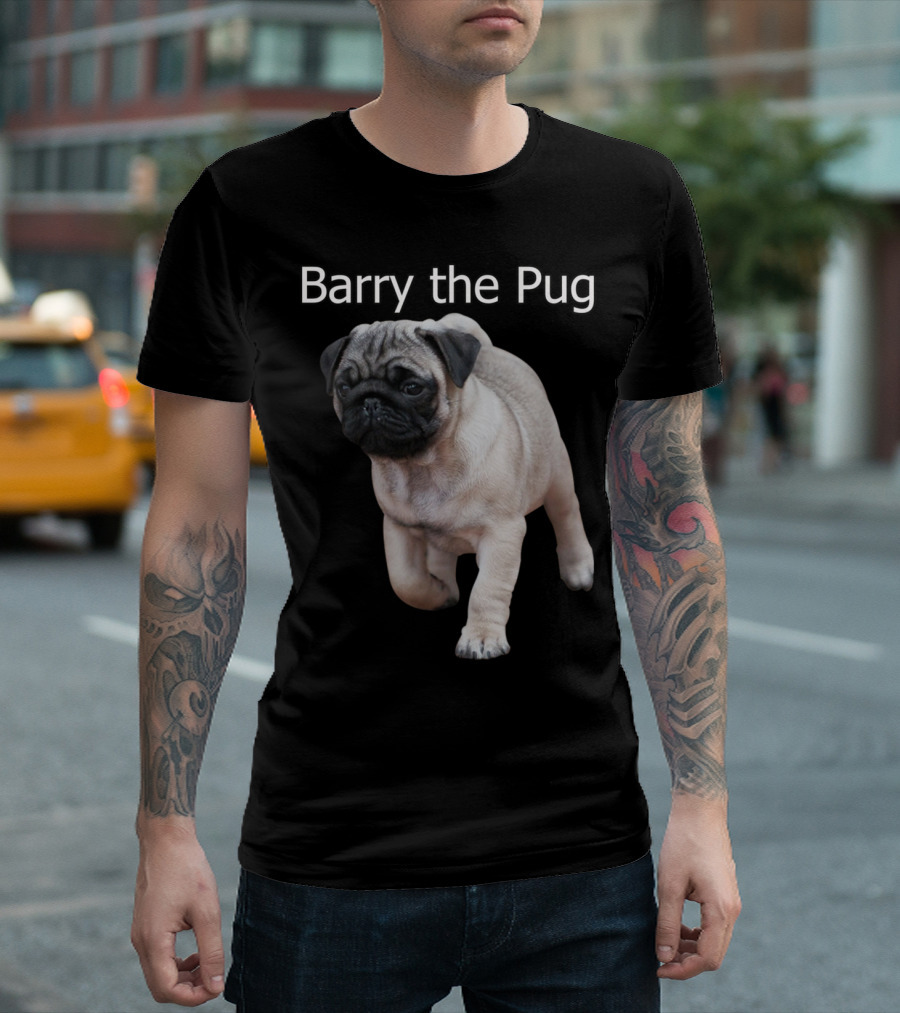 Barry The Pug Playful Puppy Charm T-Shirt