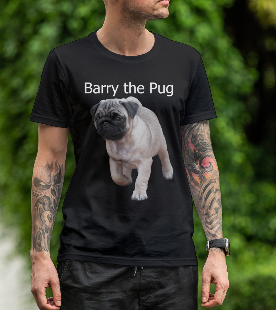 Barry The Pug Playful Puppy Charm T-Shirt