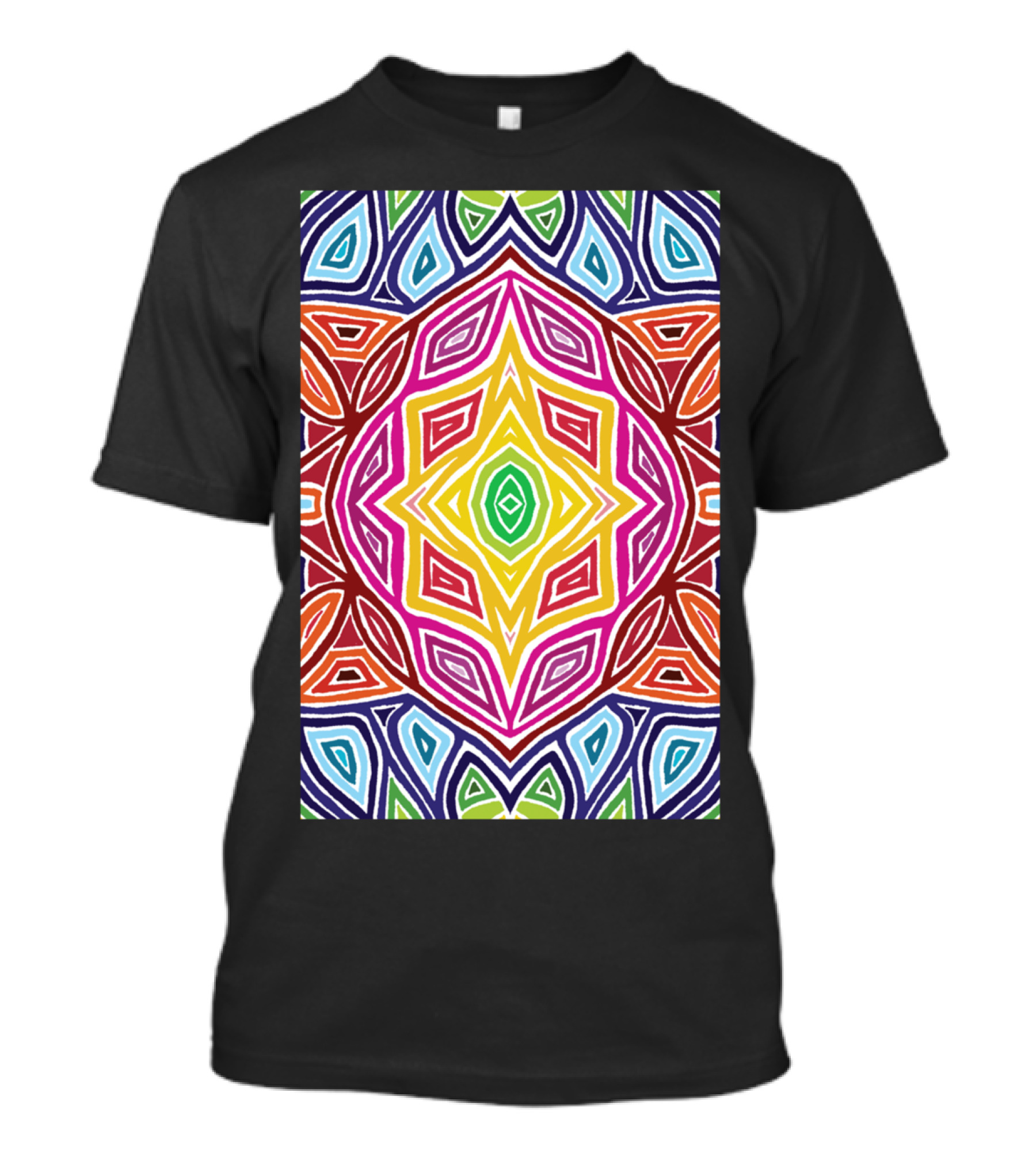Rainbow Rose Kaleidoscope T-Shirt