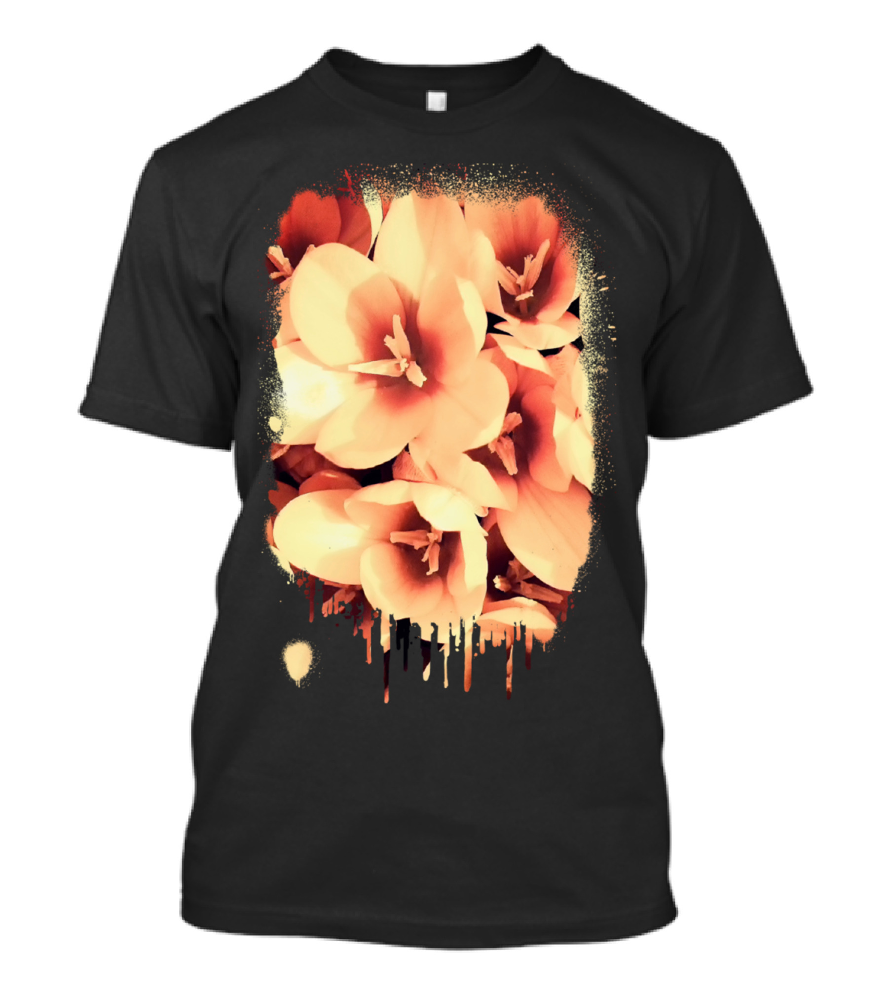 Flowers In The Garden Blooming Elegance Dripping Aesthetic T-Shirt
