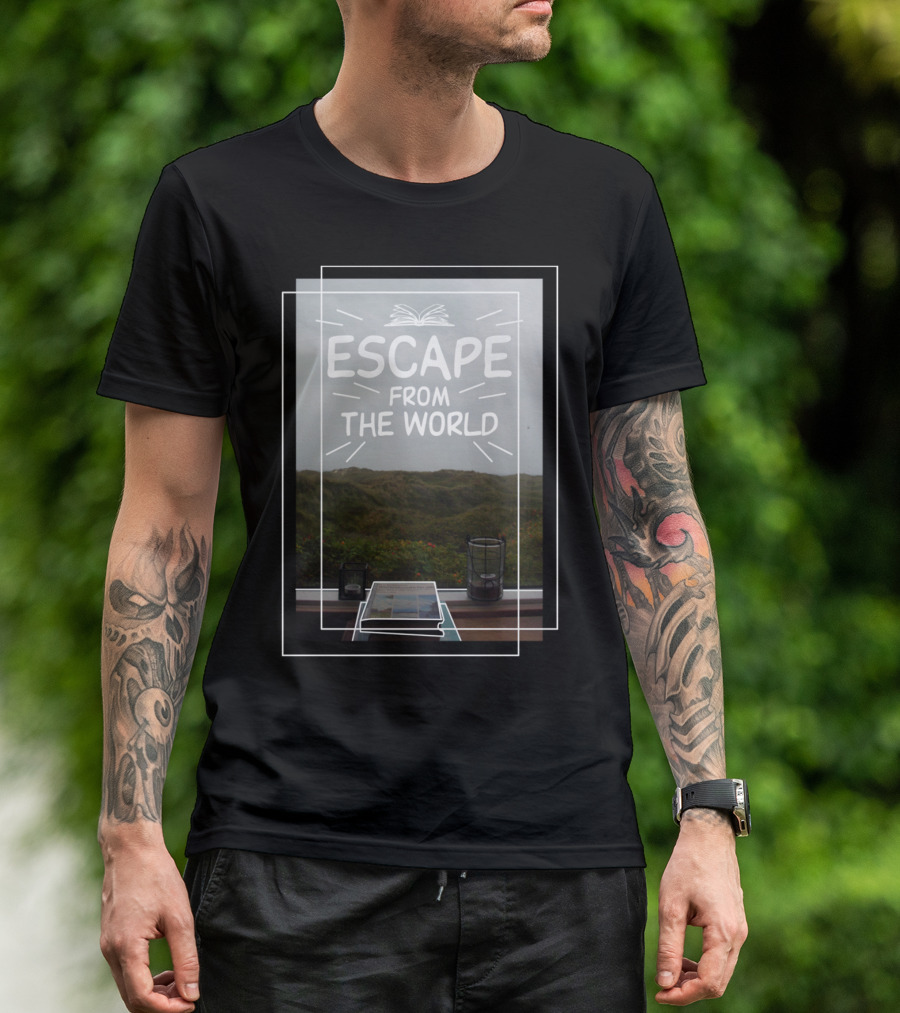 Escape From The World Book Lover Reader T-Shirt