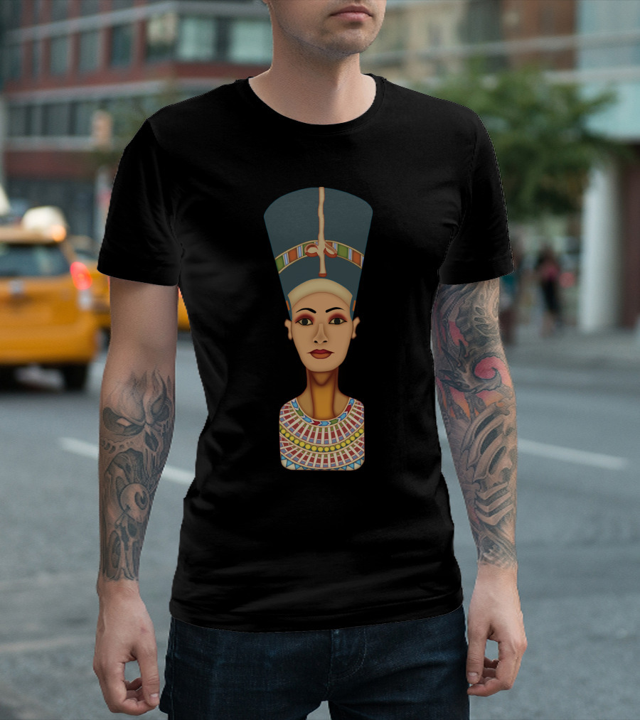 Nefertiti Ancient Egyptian Queen Bust T-Shirt