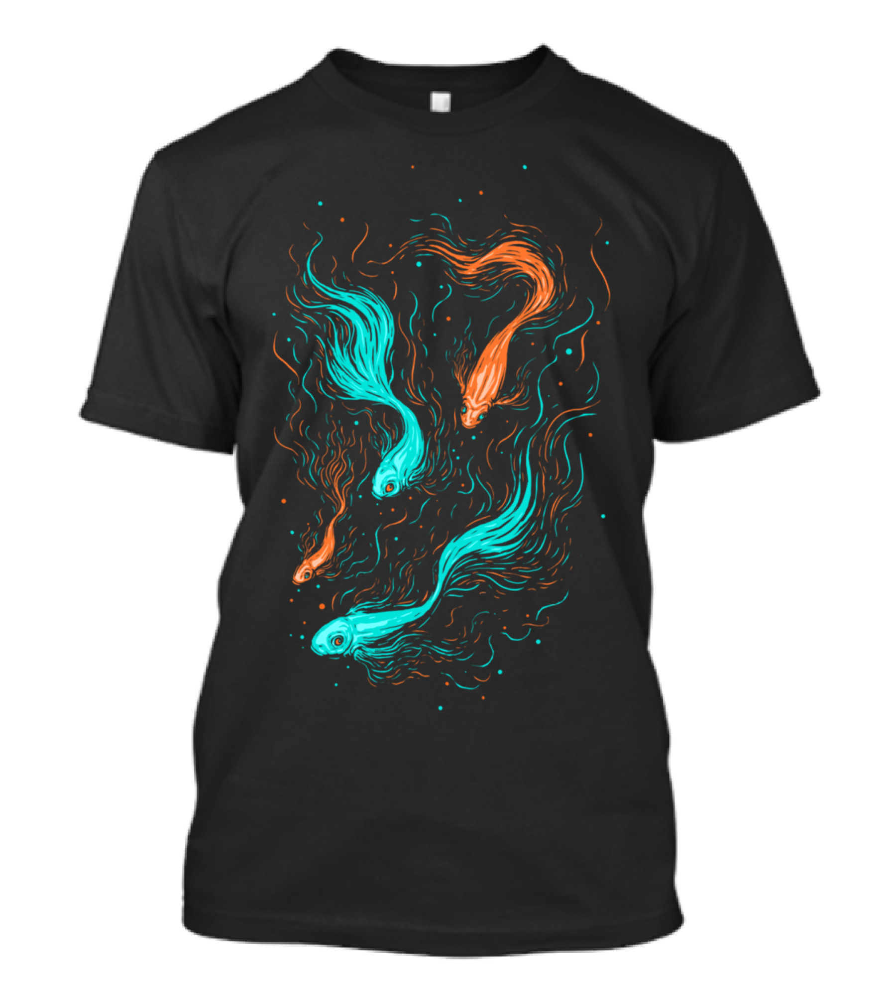 Neon Float Glowing Fish Dreamscape T-Shirt