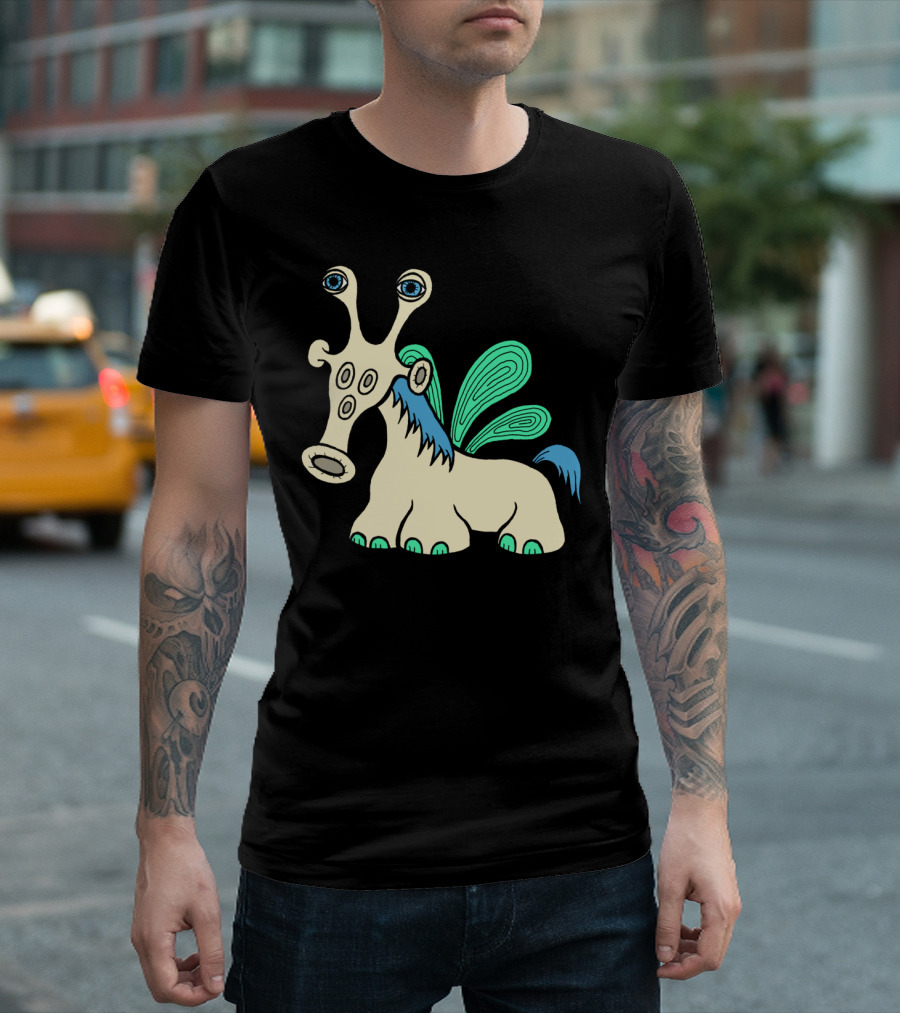 Flutter Snort Monster Winged Creature with Blue Eyes T-Shirt