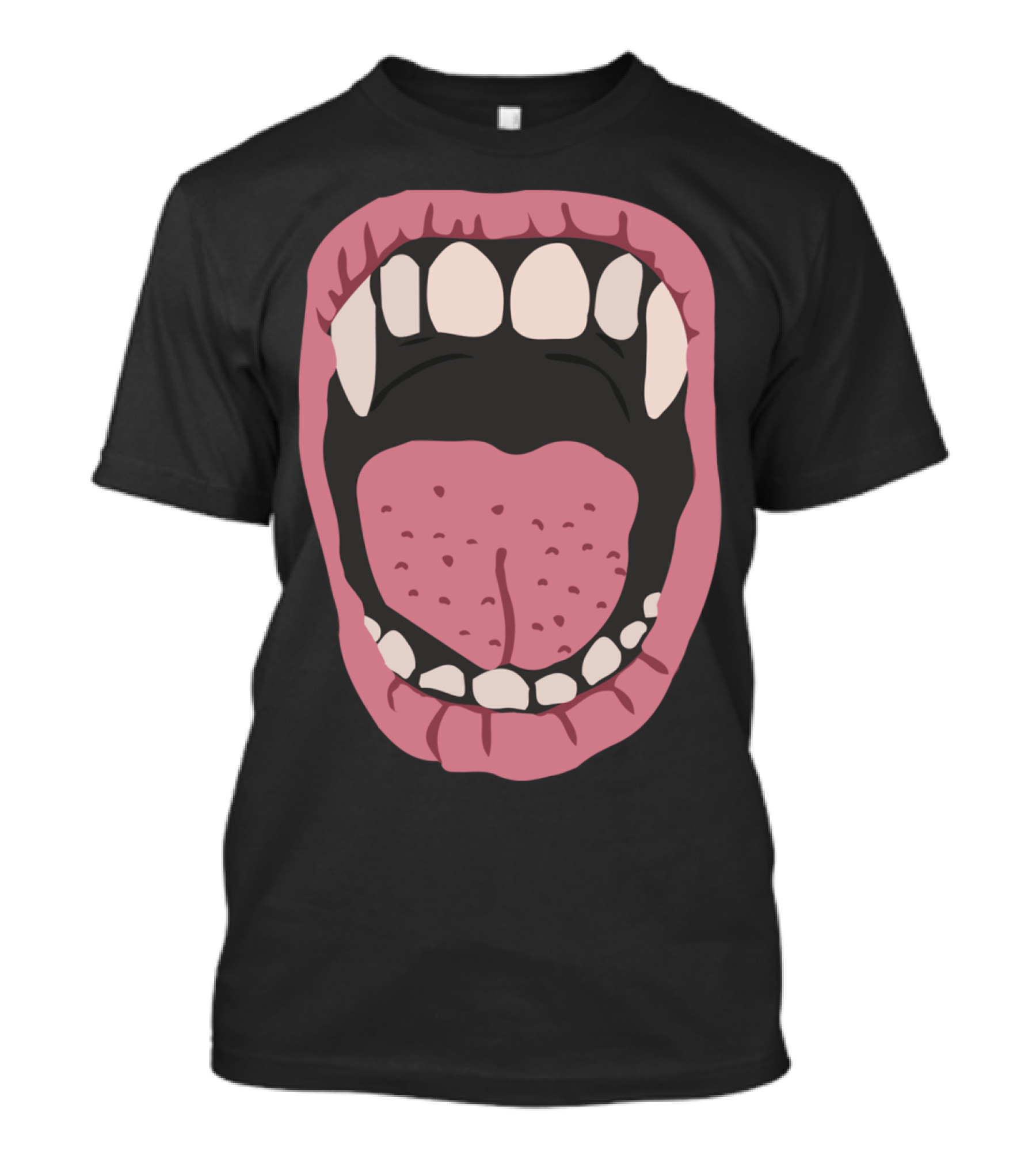 Vampire Mouth Open Fangs Teeth Tongue T-Shirt
