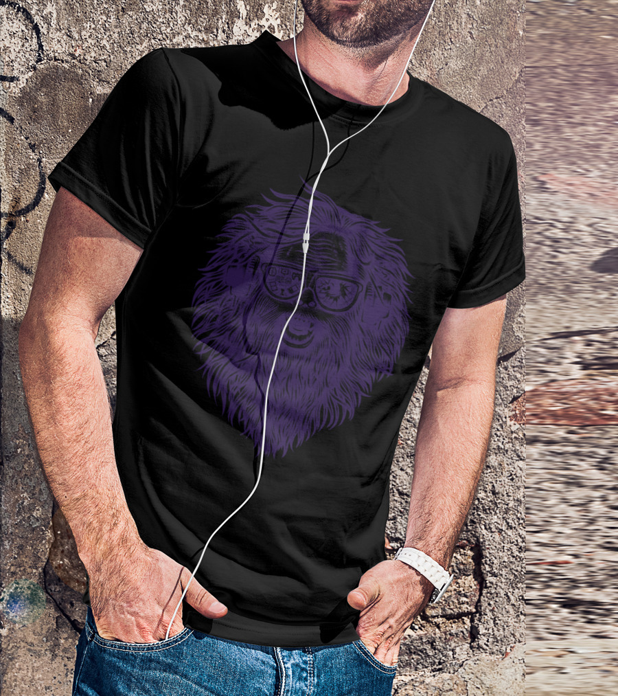 Nerds Rule Geeky Bearded Face With Glasses T-Shirt