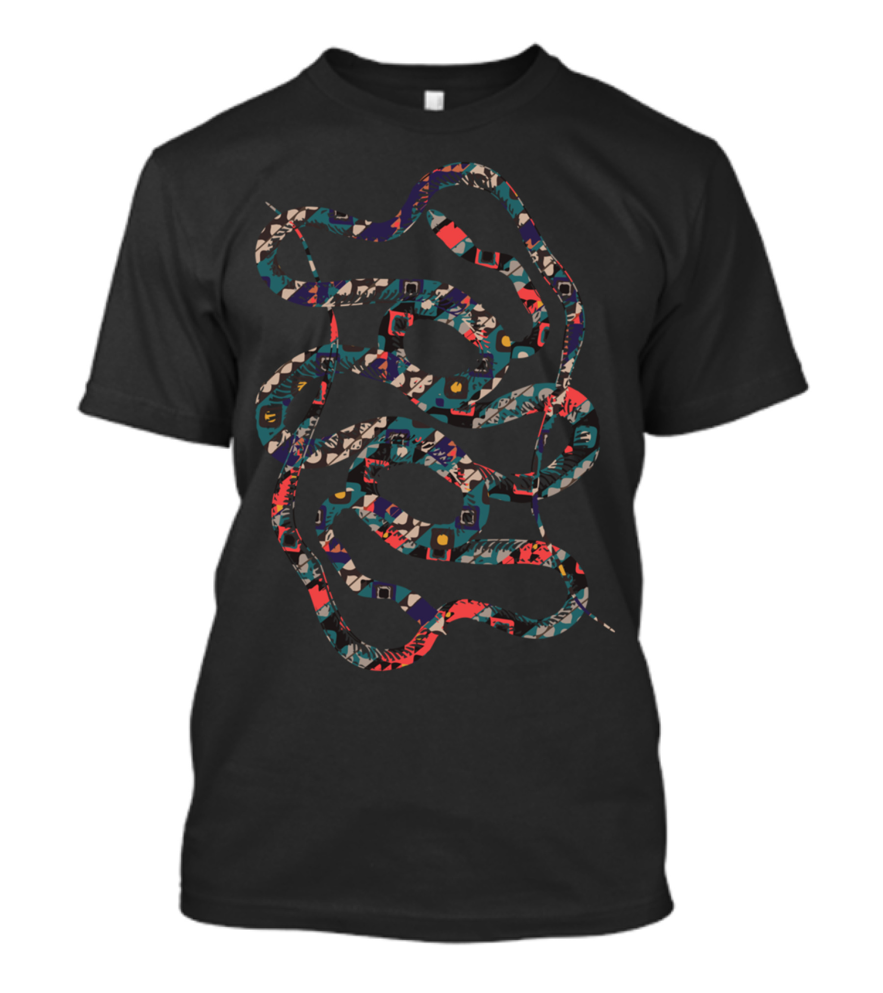 Ethnic Colored Dancing Snakes T-Shirt