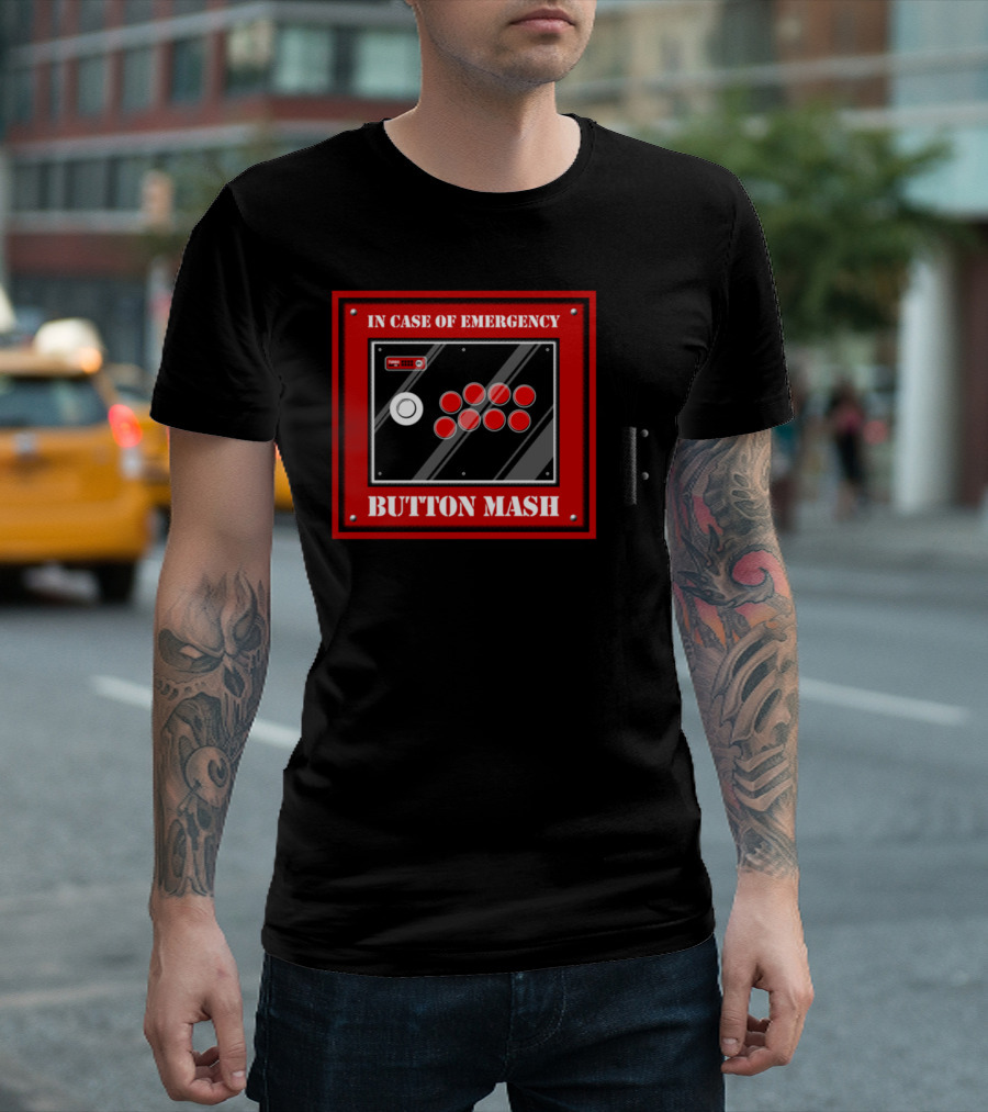 In Case of Emergency Button Mash T-Shirt