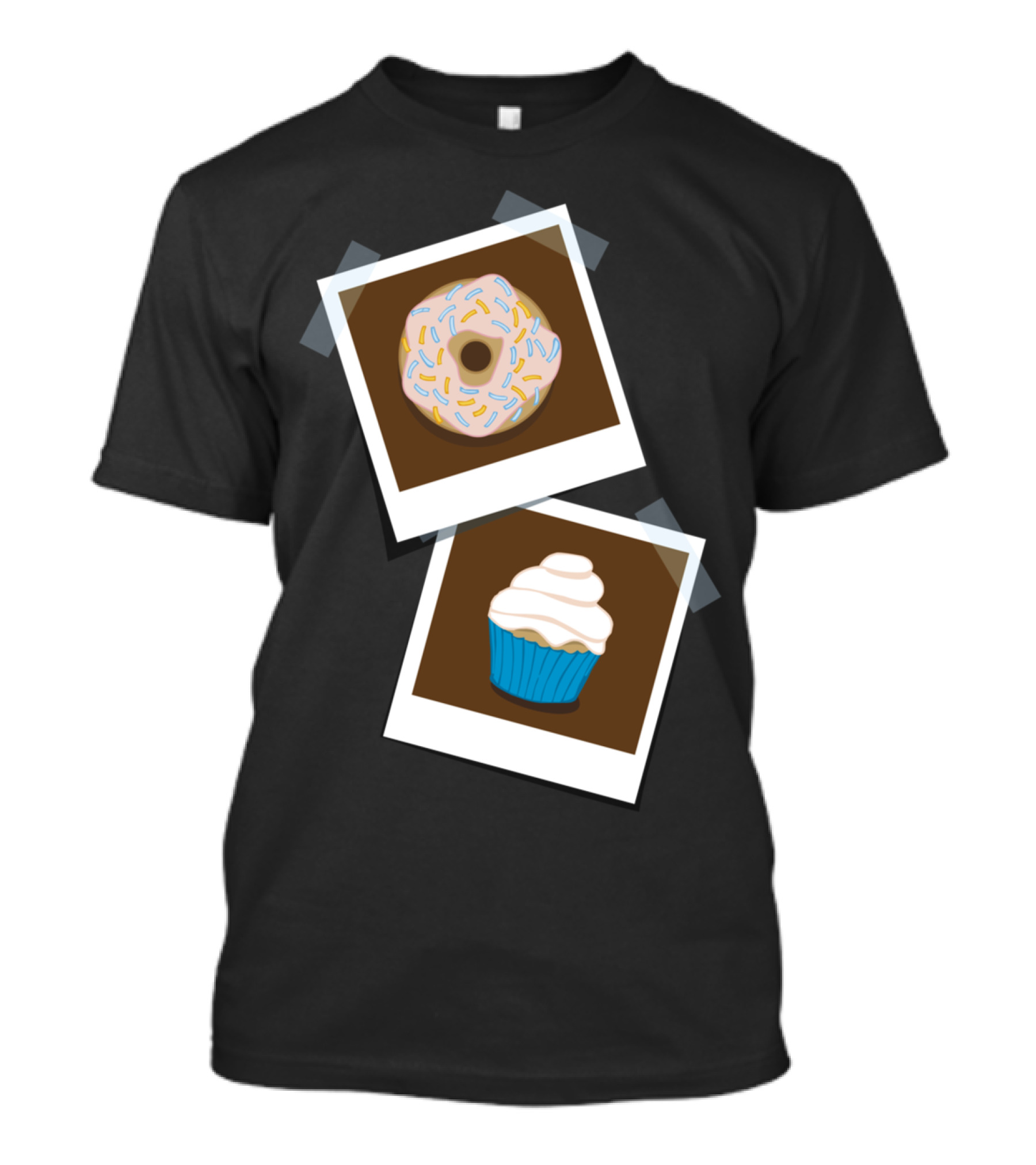 Dessertpolaroids Donut Cupcake Polaroid Images T-Shirt