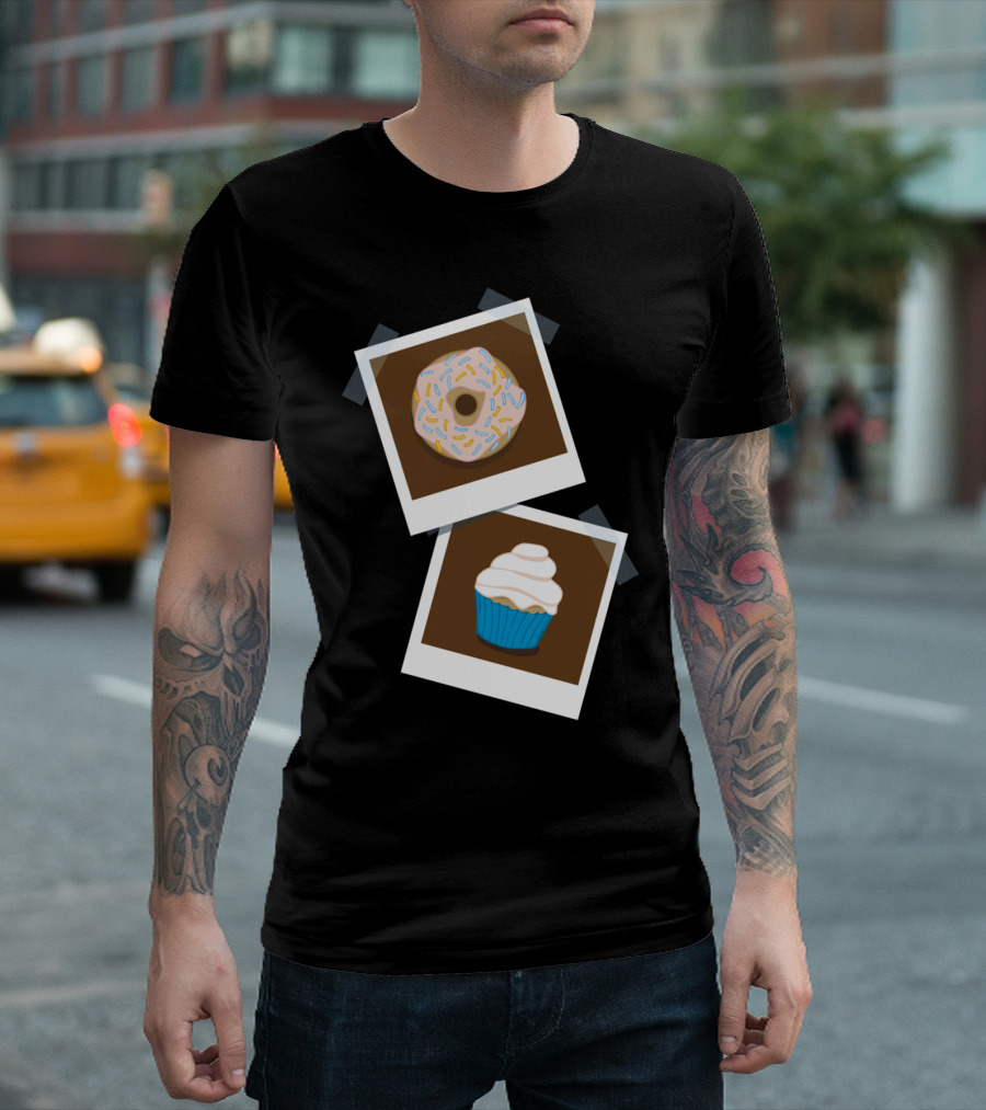Dessertpolaroids Donut Cupcake Polaroid Images T-Shirt