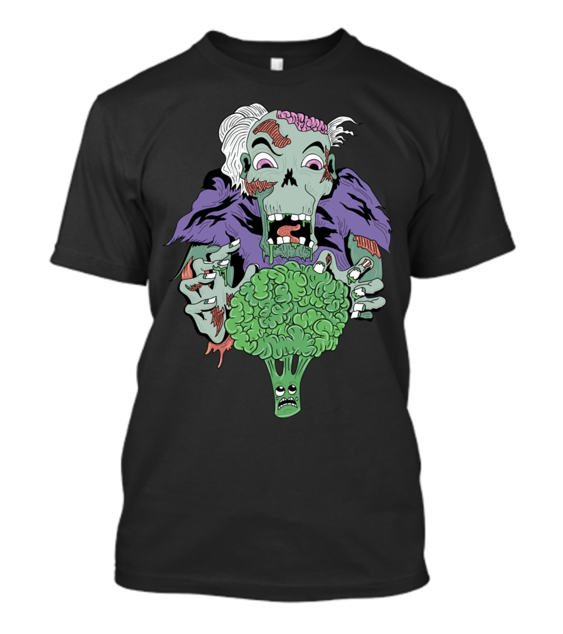 Vegan Zombie Craving Broccoli Monster T-Shirt