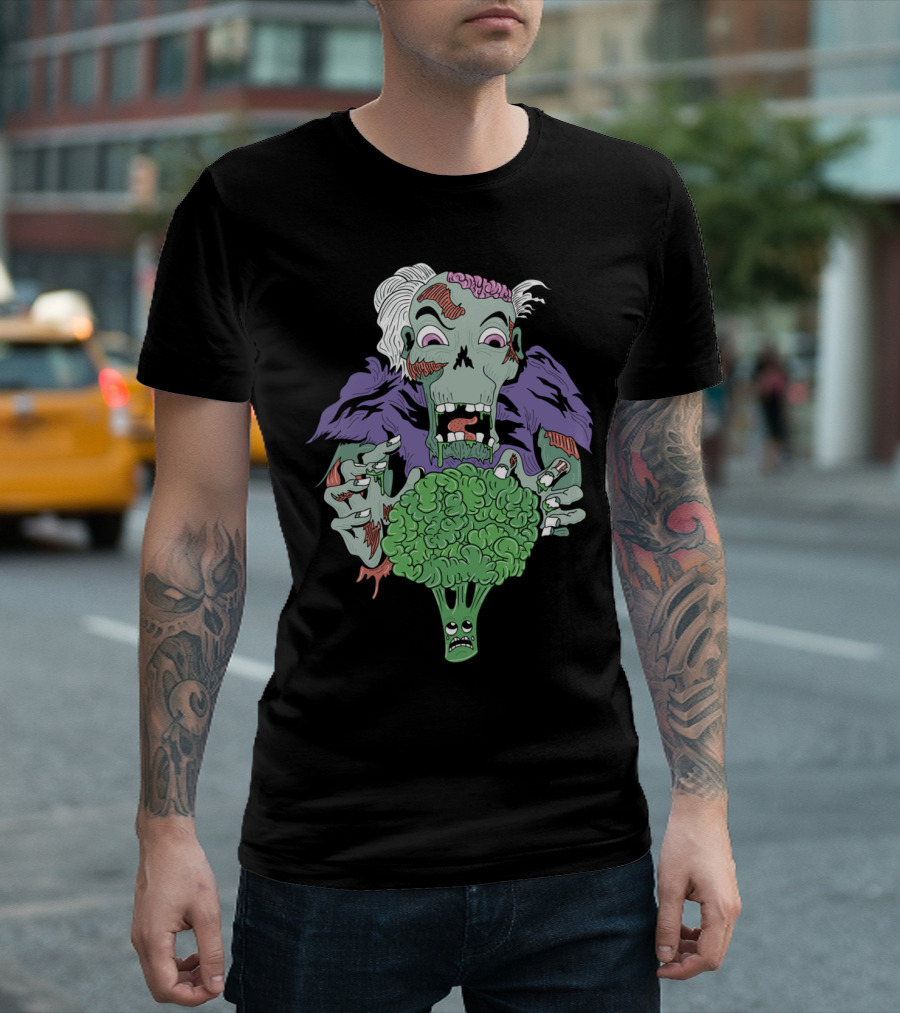 Vegan Zombie Craving Broccoli Monster T-Shirt