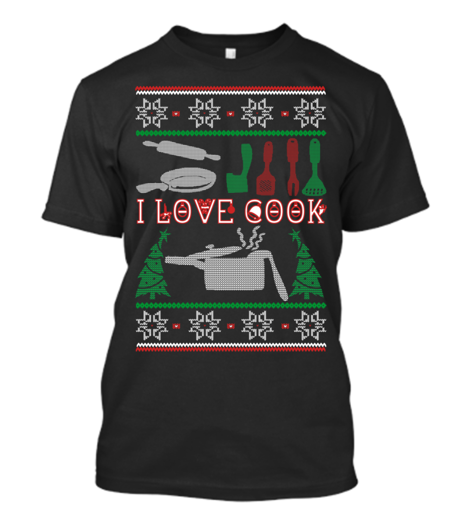 I Love Cook Kitchen Utensils And Pressure Cooker Ugly T-Shirt