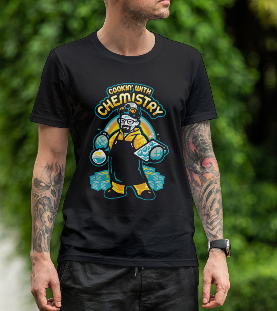 Cookin’ With Chemistry Breaking Bad Cooking Style Cartoon T-Shirt